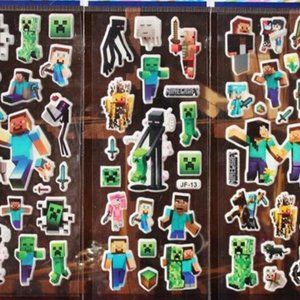 NEW SMALL MINECRAFT VIDEO GAME STICKERS STATIONARY